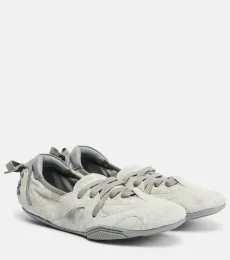 Suede ballet flats