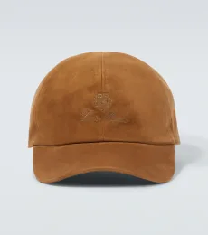 Suede baseball cap