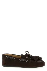 Suede boat shoe - Brown