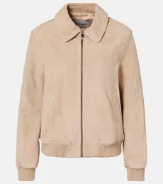 Suede bomber jacket