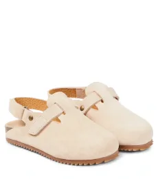 Suede clogs
