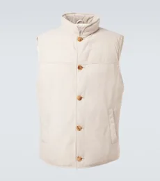 Suede down vest Suede down vest