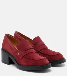 Suede loafer pumps Suede loafer pumps