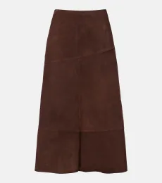 Suede midi skirt Suede midi skirt