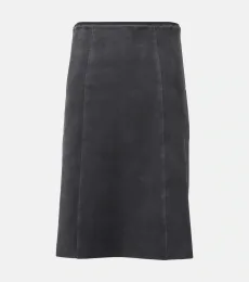 Suede midi skirt Suede midi skirt