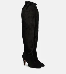 Suede over-the-knee boots