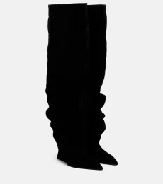 Suede over-the-knee boots