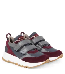 Suede-trimmed sneakers Suede-trimmed sneakers