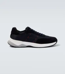 Suede-trimmed sneakers Suede-trimmed sneakers