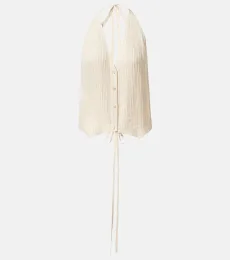 Suez pleated halterneck vest Suez pleated halterneck vest