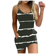 Summer Dresses for Women UK Ruched Dresses for Women Women's V Neck Ladies Summer Frilled Hem Short Flare Sleeve Party Gowns with Slit Bohemian Beachdress,Black,M
