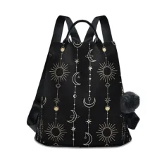 Sun Moon Stars Witch Anti-Theft Backpack for Women Fashion Purse Bag Travel Shoulder Bag Rucksack School Back Pack Sun Moon Stars Witch Anti-Theft Backpack for Women Fashion Purse Bag Travel Shoulder Bag Rucksack School Back Pack