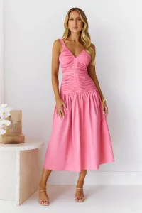 Sunny Vineyards Midi Dress Pink Sunny Vineyards Midi Dress Pink