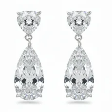 Sunset Heart Drops Earrings
