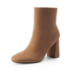 Suqare Toe Block Heel Ankle Boots Suqare Toe Block Heel Ankle Boots