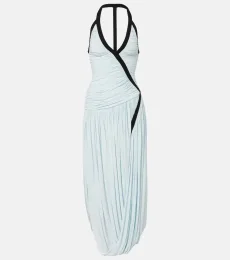 Suspended ruched jersey maxi dress Suspended ruched jersey maxi dress