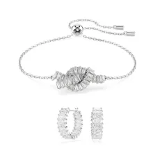 Swarovski Silver Matrix White Baguette Gift Set - Silver Swarovski Silver Matrix White Baguette Gift Set - Silver