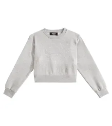 Sweat-shirt en coton à logo et ornements