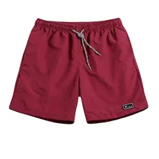 Swimming Shorts Men Beach Thin Trousers Short Pants Fast-Drying Casual Men's Summer Sports Size Plus Men's Pants Mens Causal Shorts Wine, XL Mens Swimming Shorts with Zip Pockets Mens Shorts Cargo