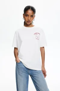 T-Shirt With Cherry Embroidery - Ice