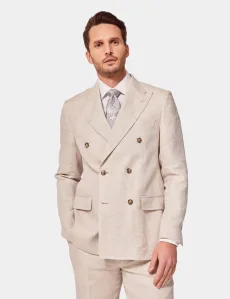 Tailored Fit Cream 1913 Linen Suit Jacket Plain Men's Tailored Fit Cream 1913 Linen Suit Jacket Plain Men's