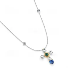 Talia Cross Necklace - 18k Rose Gold Plated Talia Cross Necklace - 18k Rose Gold Plated