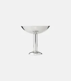Tall stainless steel champagne coupe glass Tall stainless steel champagne coupe glass