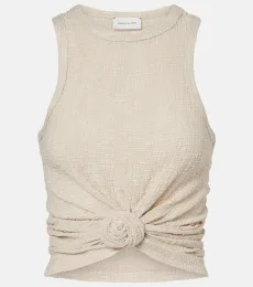 Tank top con aplique floral Tank top con aplique floral