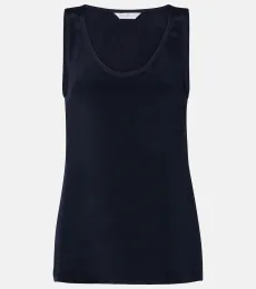 Tank top de crepé de china de seda Tank top de crepé de china de seda