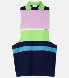 Tank top de jersey de algodón a rayas Tank top de jersey de algodón a rayas
