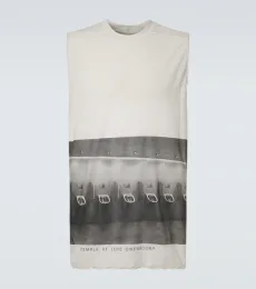 Tank top Jumbo de jersey de algodón estampado Tank top Jumbo de jersey de algodón estampado