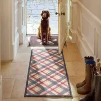 Tartan Paw Navy Washable Runner