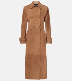 Tate suede trench coat
