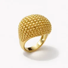 Taylor Beaded Ring - Rhodium Plated Brass 7 Taylor Beaded Ring - Rhodium Plated Brass 7