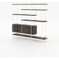 TAYLOR Bookcase Shelving Smoked Eucalyptus Veneer Matte TAYLOR Bookcase Shelving Smoked Eucalyptus Veneer Matte