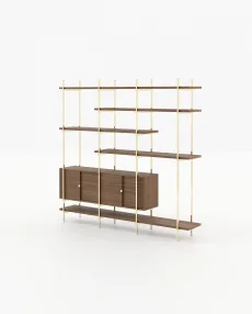 TAYLOR Bookcase & Shelving Walnut Veneer Matte TAYLOR Bookcase & Shelving Walnut Veneer Matte