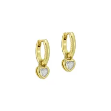 Ted Baker Gold Harper Mini Crystal Heart Huggies - Gold Ted Baker Gold Harper Mini Crystal Heart Huggies - Gold