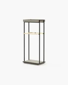 TED Coat & Umbrella Stand Aged Oak Veneer Matte