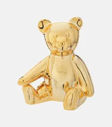 Teddy glazed porcelain piggy bank