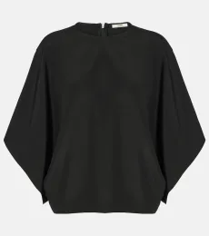 Tenley draped silk top Tenley draped silk top