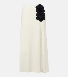 Tess floral-applique midi skirt Tess floral-applique midi skirt