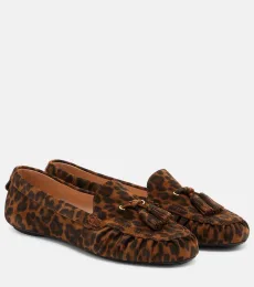 ThÃa leopard-print suede loafers ThÃa leopard-print suede loafers
