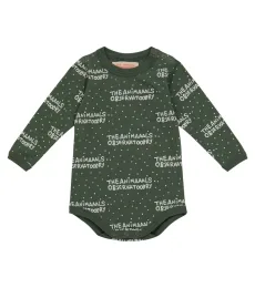 The Animals Observatory Baby Wasp logo cotton bodysuit The Animals Observatory Baby Wasp logo cotton bodysuit