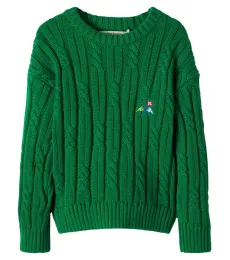 The New Society Bluebell cable-knit cotton sweater The New Society Bluebell cable-knit cotton sweater