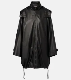 The Row Cassandre leather coat