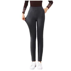 Thin Leggings Women's Windproof Cold Wool Trousers Leggings and Lasting Warmth Thick Women's Cashmere Trousers Women's Backpack, gray, L Thin Leggings Women's Windproof Cold Wool Trousers Leggings and Lasting Warmth Thick Women's Cashmere Trousers Women's Backpack, gray, L