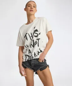 This Is Not A Dream Boyfriend Tee - White, SML This Is Not A Dream Boyfriend Tee - White, SML