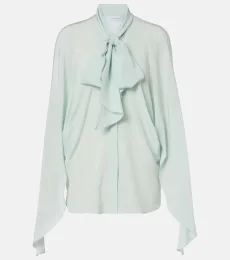 Tie-neck silk blouse Tie-neck silk blouse