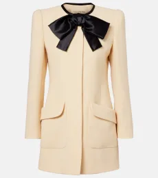 Tie-neck virgin wool coat Tie-neck virgin wool coat