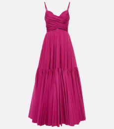 Tiered cotton poplin gown Tiered cotton poplin gown